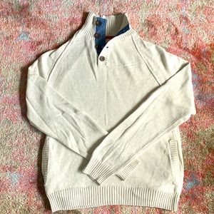 1901 button neck sweater with pockets